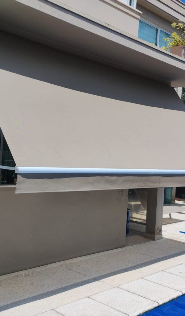 Toldo Fixo em Lona Cinza - Toldos Iguatemi